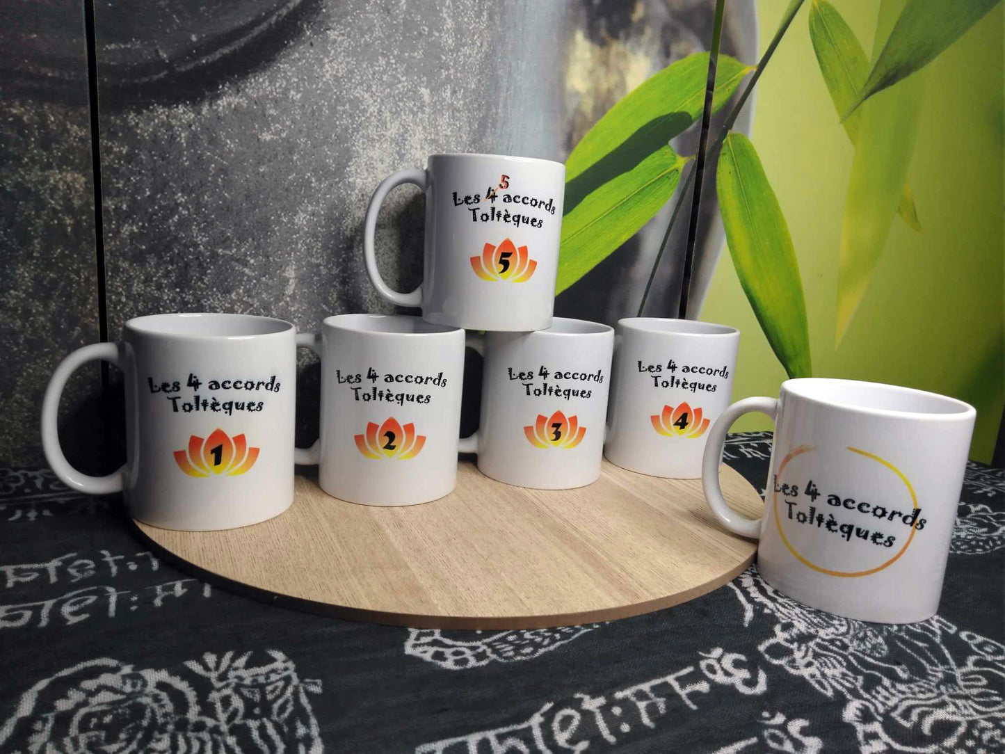 Pack des 5 Mugs de la collection ACCORDS TOLTEQUES + 1 Mug de rappel