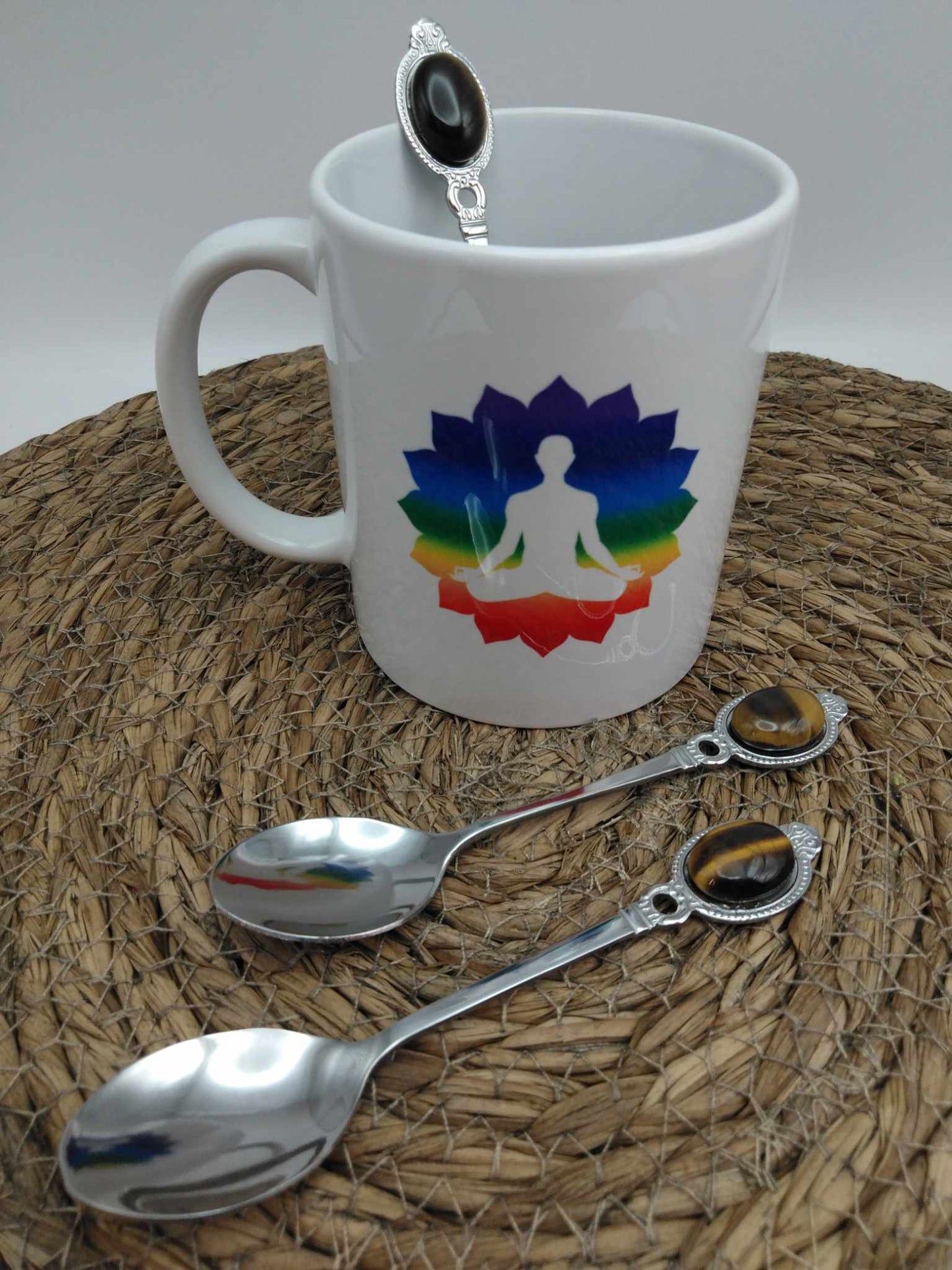 Cuillère Lithothérapeutique - Oeil de tigre