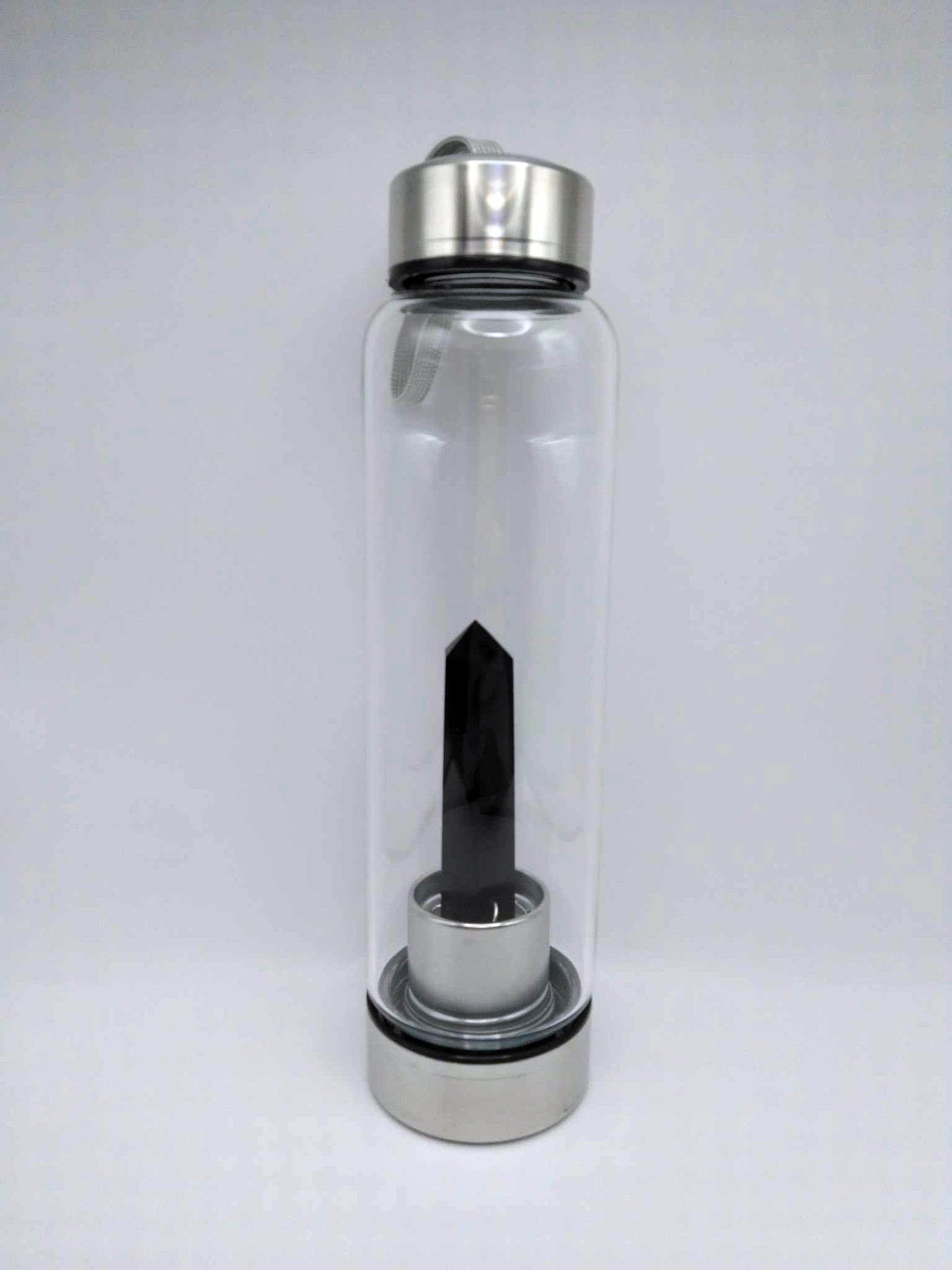 Gourde énergétique Lithothérapie en verre - 550ml - Obsidienne