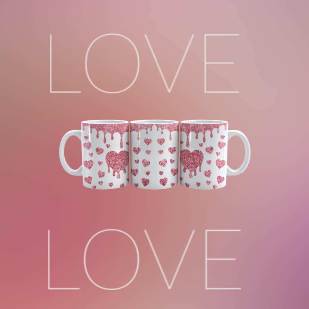 MUG de Saint-Valentin - L'amour en paillettes (2)