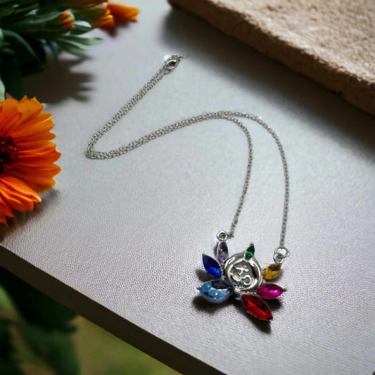 Pendentif ELEGANCE aux couleurs des 7 Chakras - 3ème Oeil