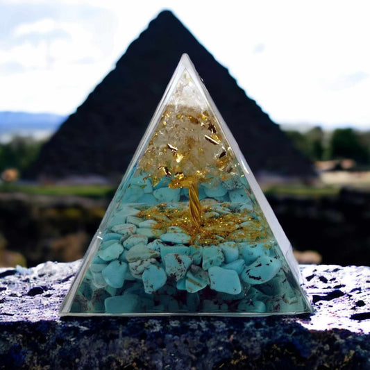 Pyramide Orgonite - Turquoise