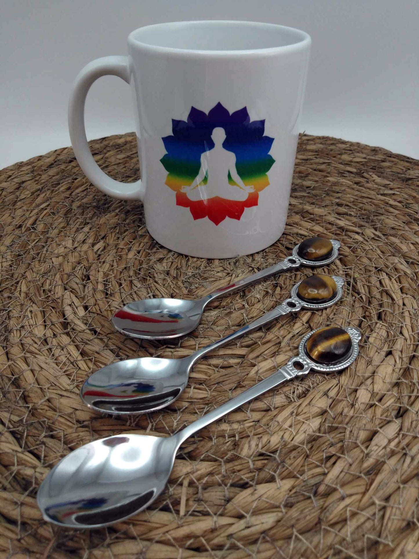 Cuillère Lithothérapeutique - Oeil de tigre