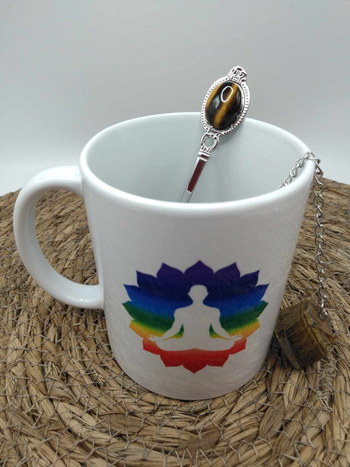 Cuillère Lithothérapeutique - Oeil de tigre