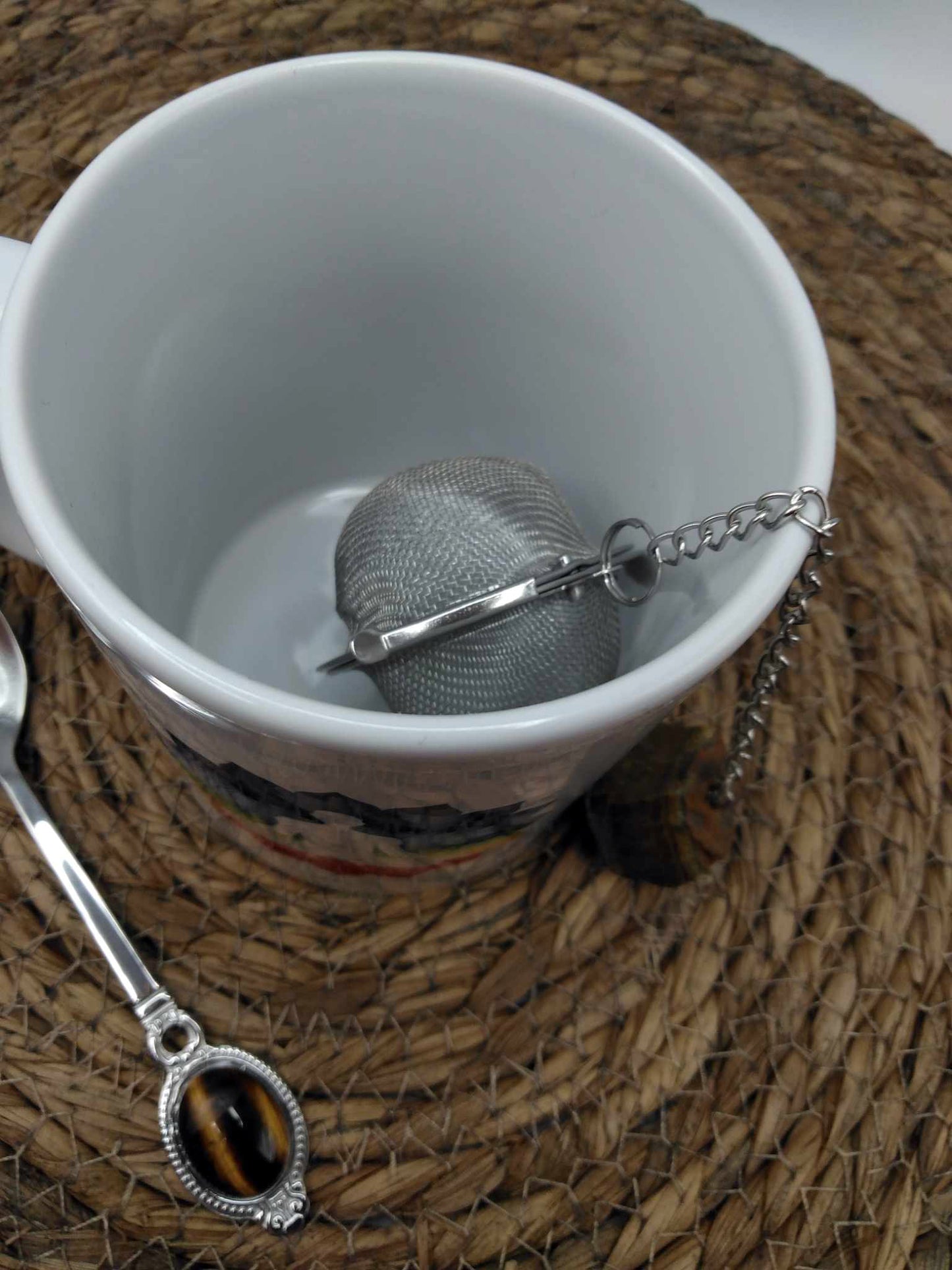 Cuillère Lithothérapeutique - Oeil de tigre