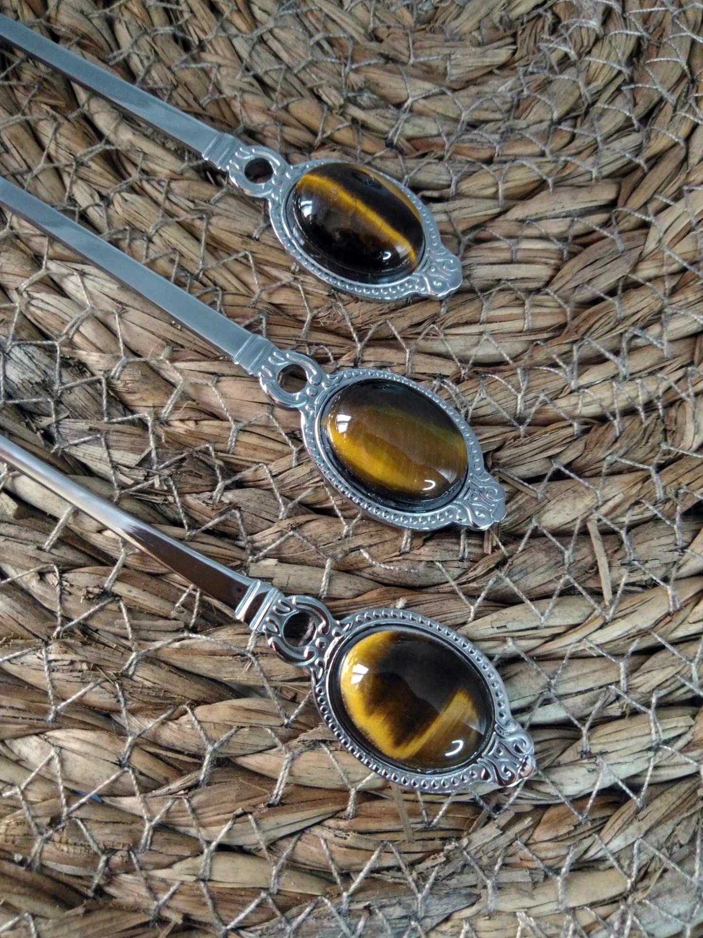Cuillère Lithothérapeutique - Oeil de tigre