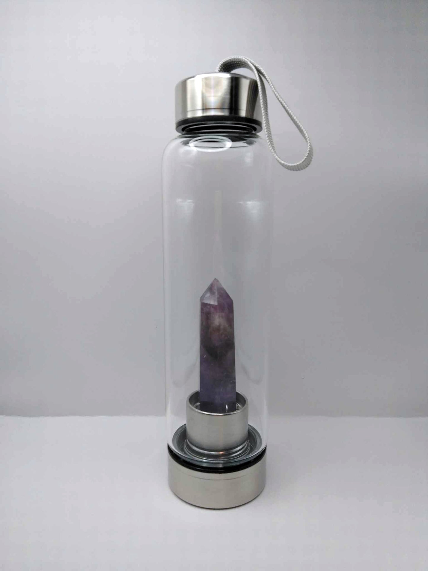 Gourde énergétique Lithothérapie en verre - 550ml - Améthyste