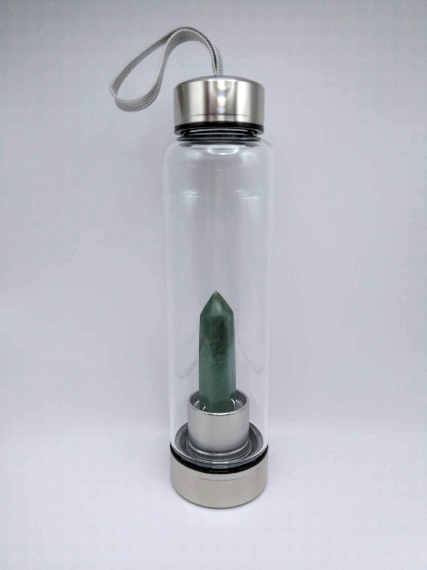 Gourde énergétique Lithothérapie en verre - 550ml - Aventurine