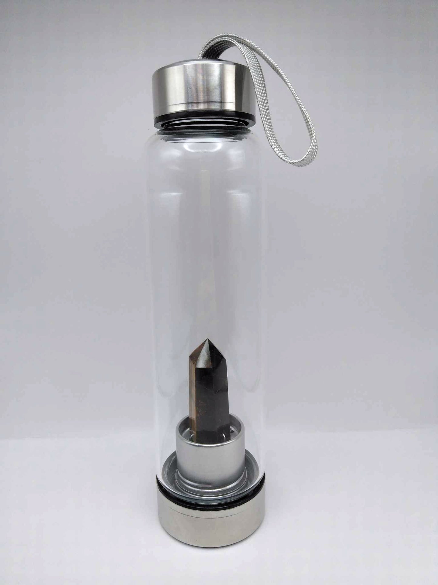 Gourde énergétique Lithothérapie en verre - 550ml - Oeil de tigre