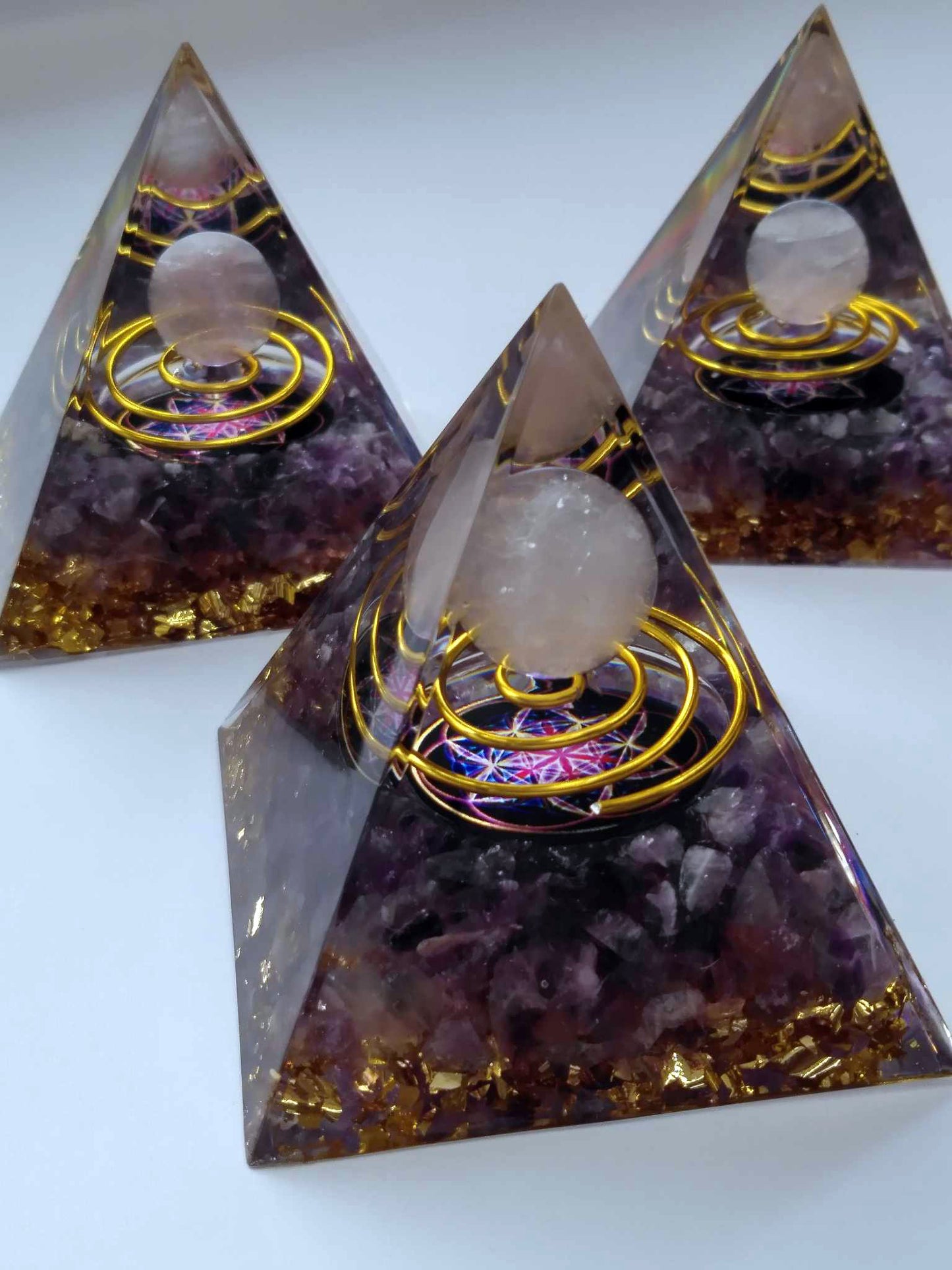 Pyramide Orgonite - Améthyste