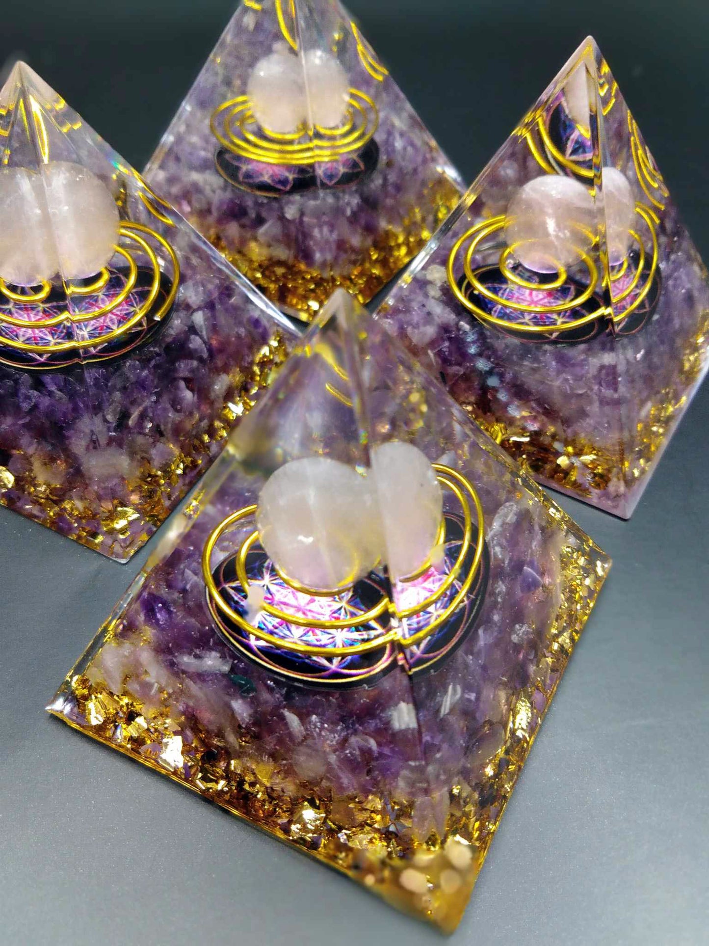 Pyramide Orgonite - Améthyste