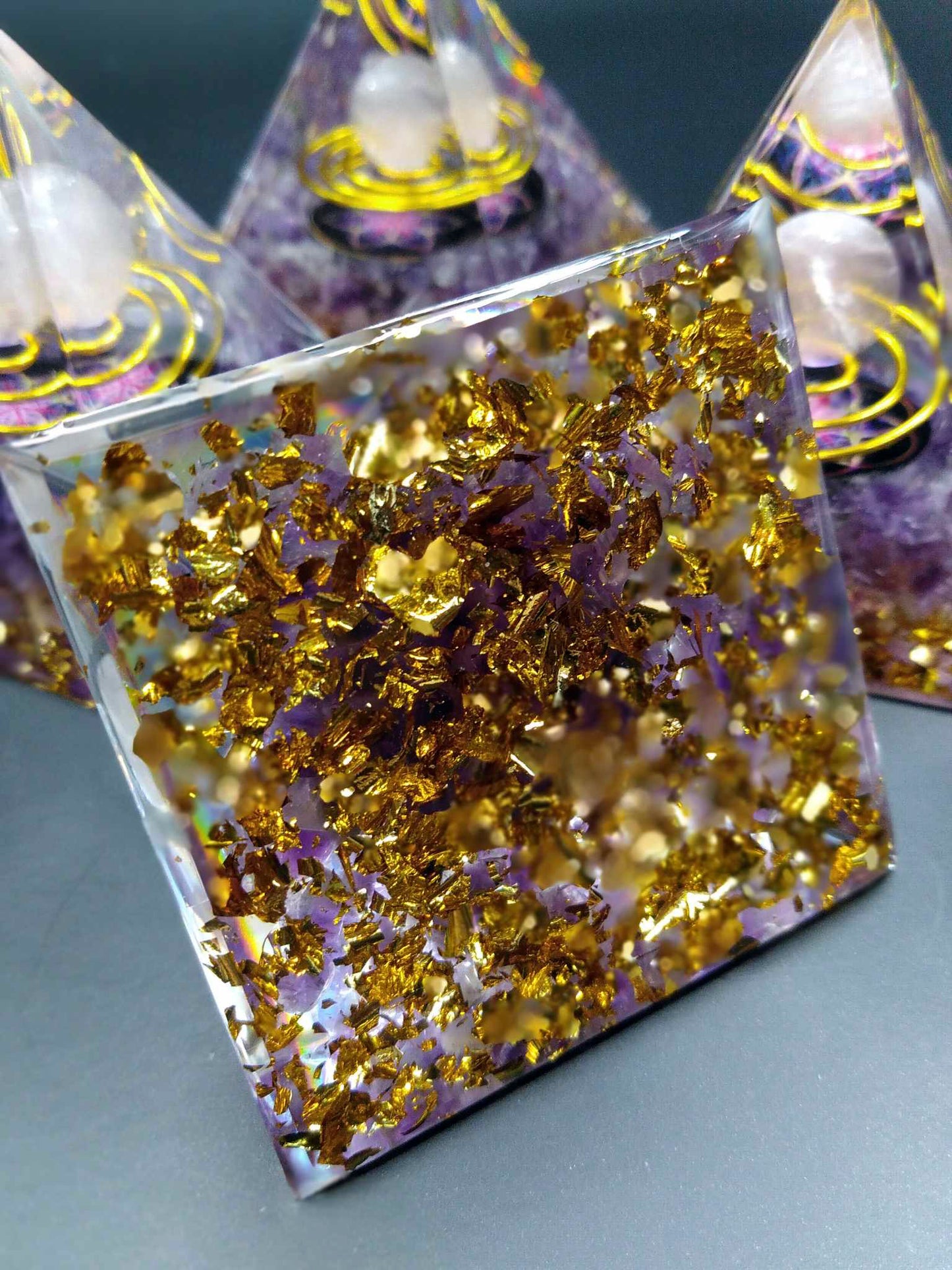 Pyramide Orgonite - Améthyste