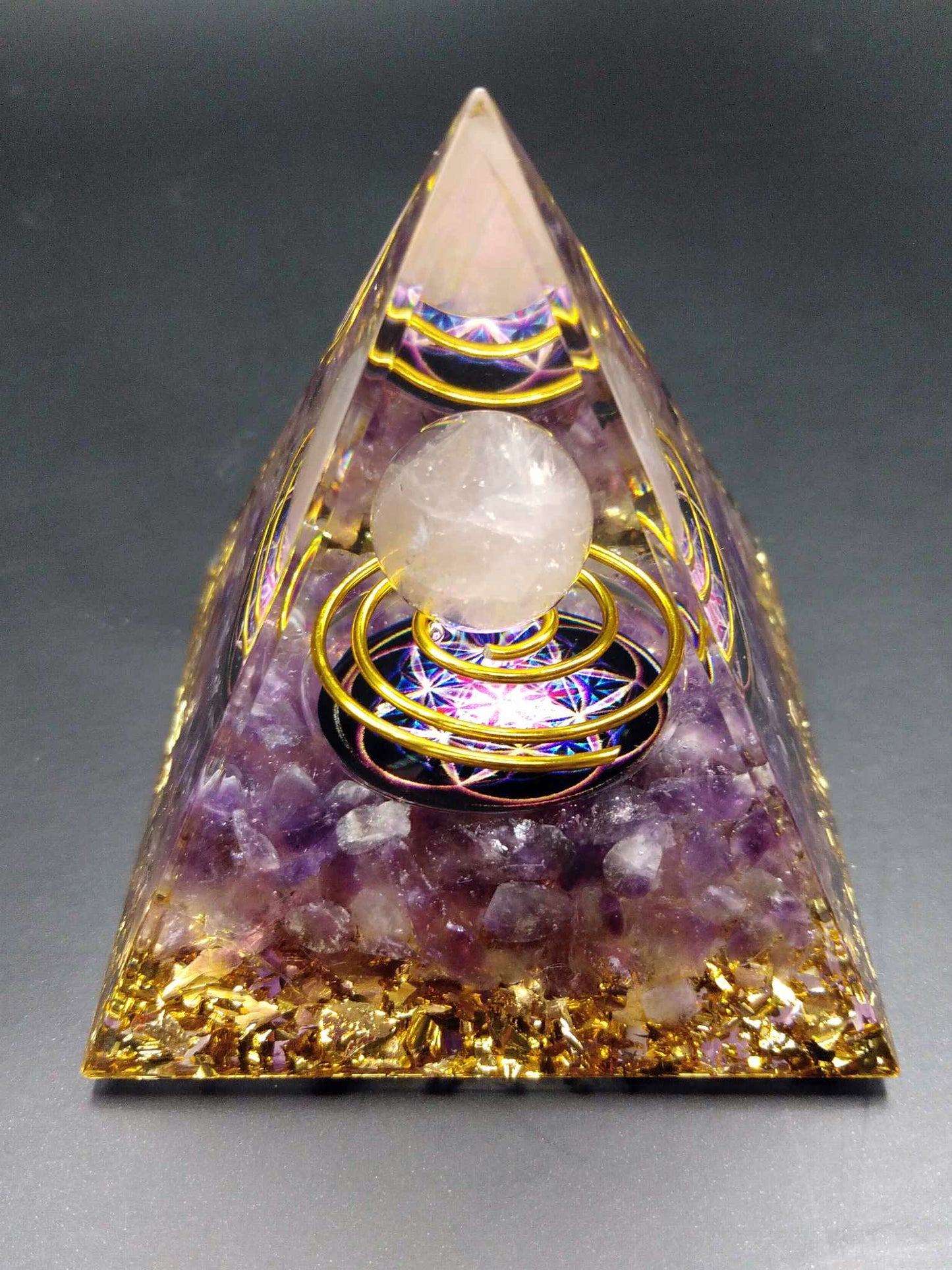 Pyramide Orgonite - Améthyste
