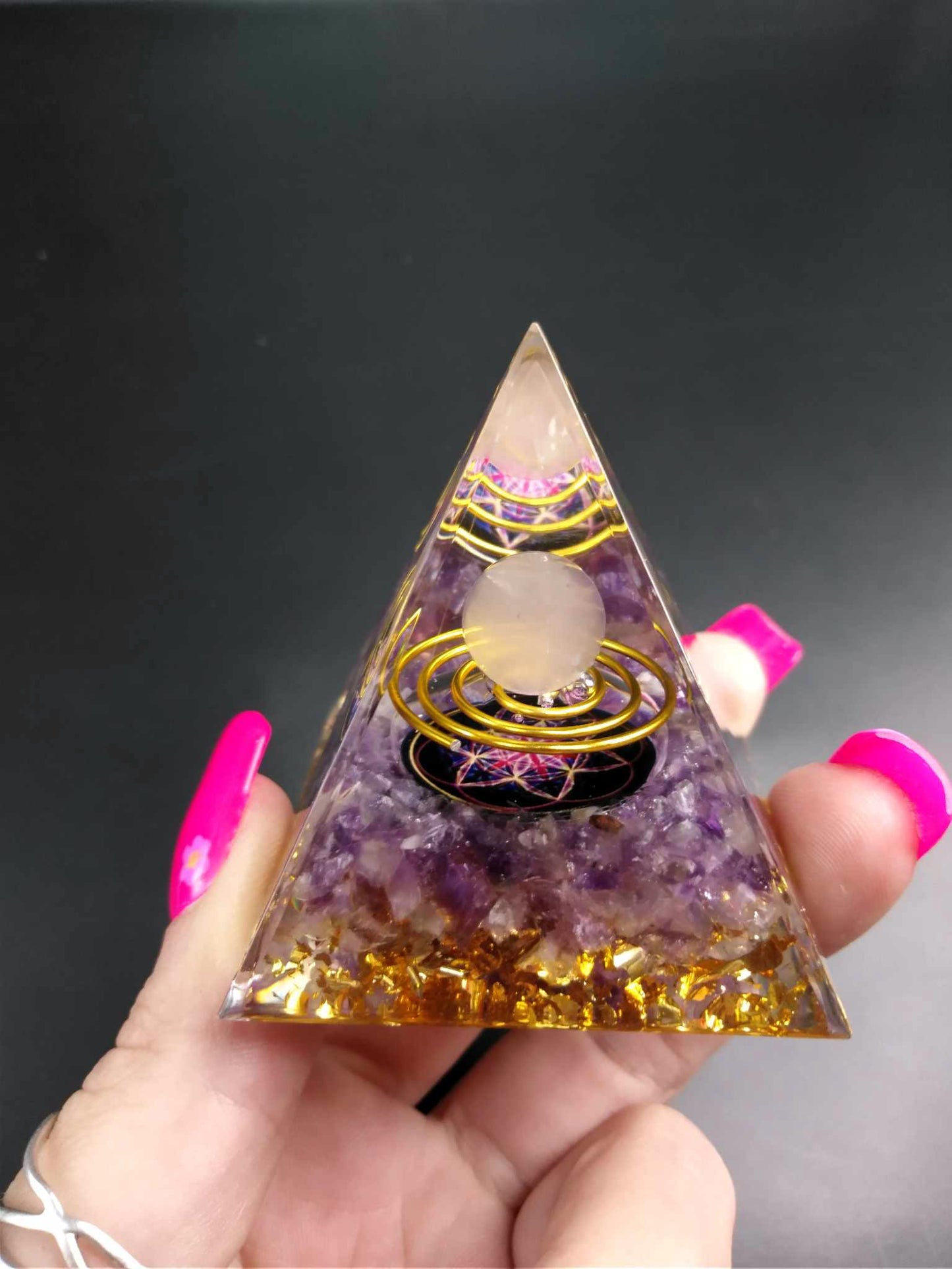 Pyramide Orgonite - Améthyste