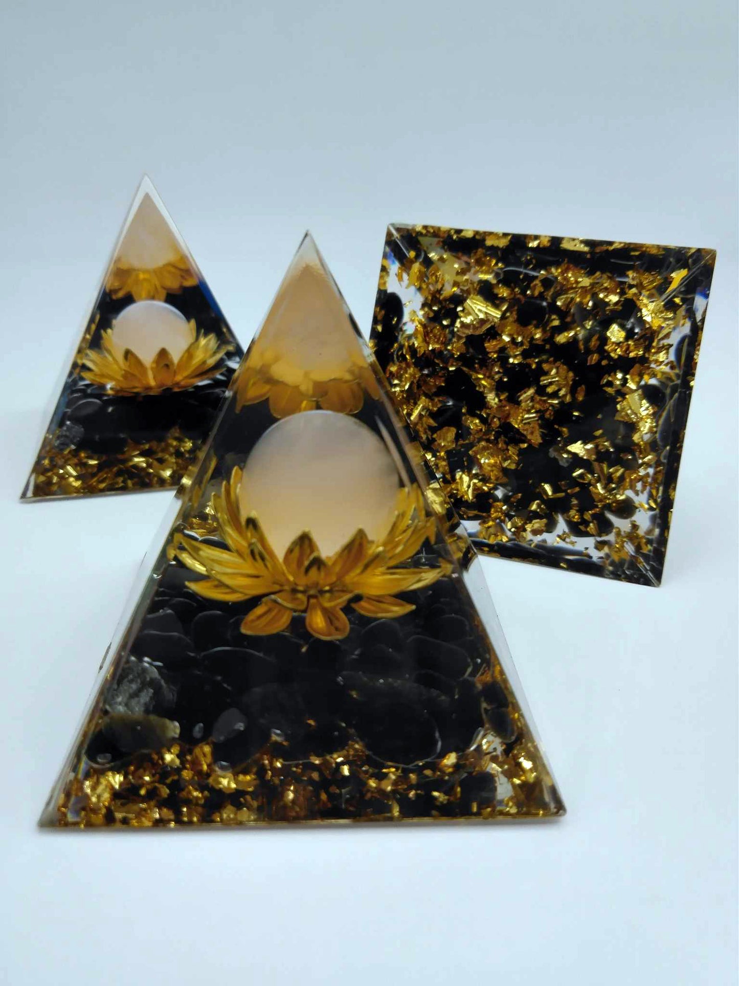 Pyramide Orgonite - Obsidienne