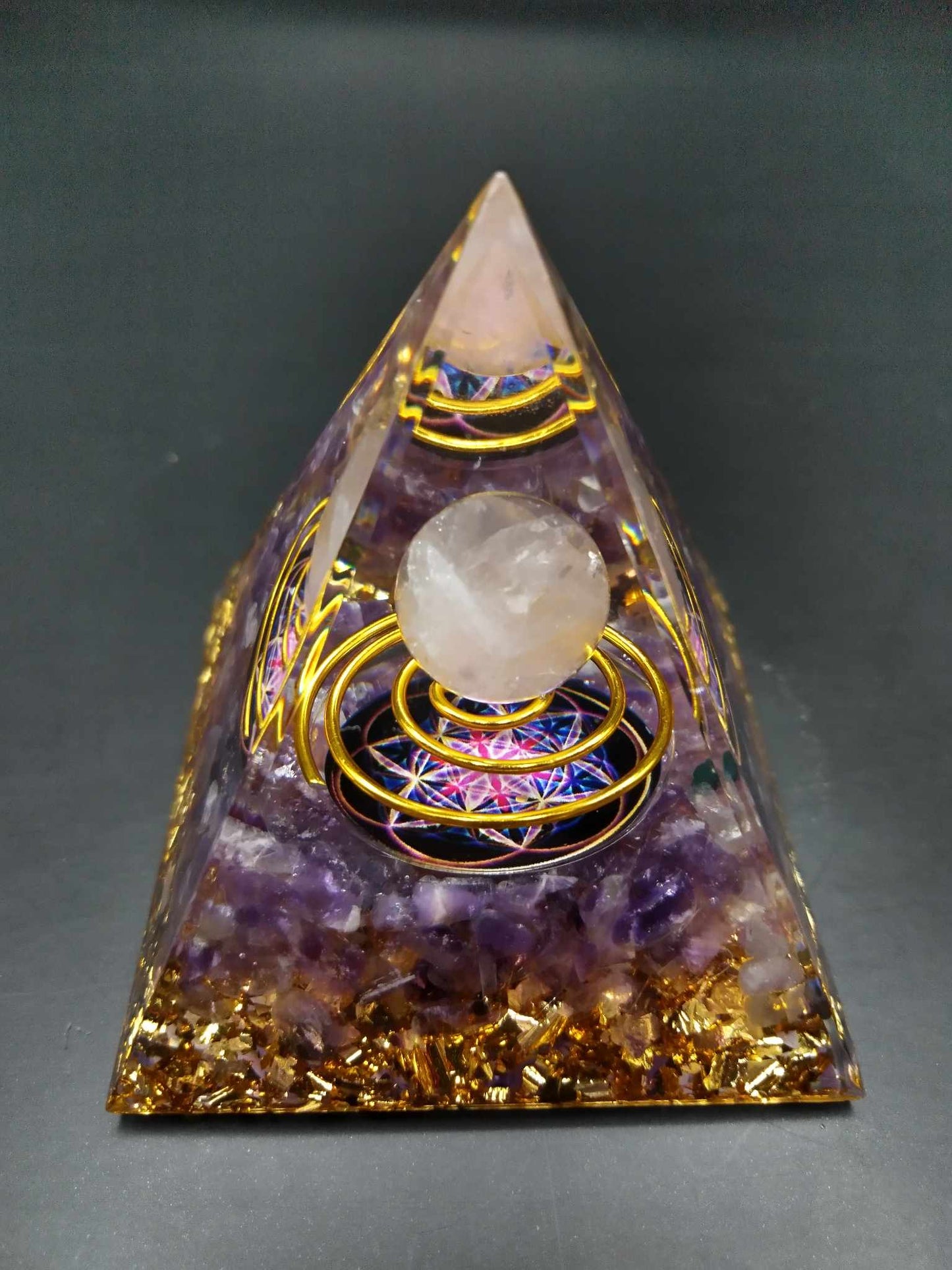 Pyramide Orgonite - Améthyste