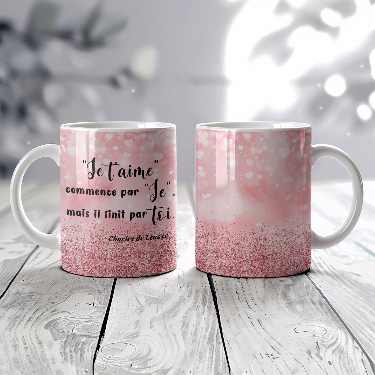 MUG de Saint-Valentin - L'amour en paillettes (1)