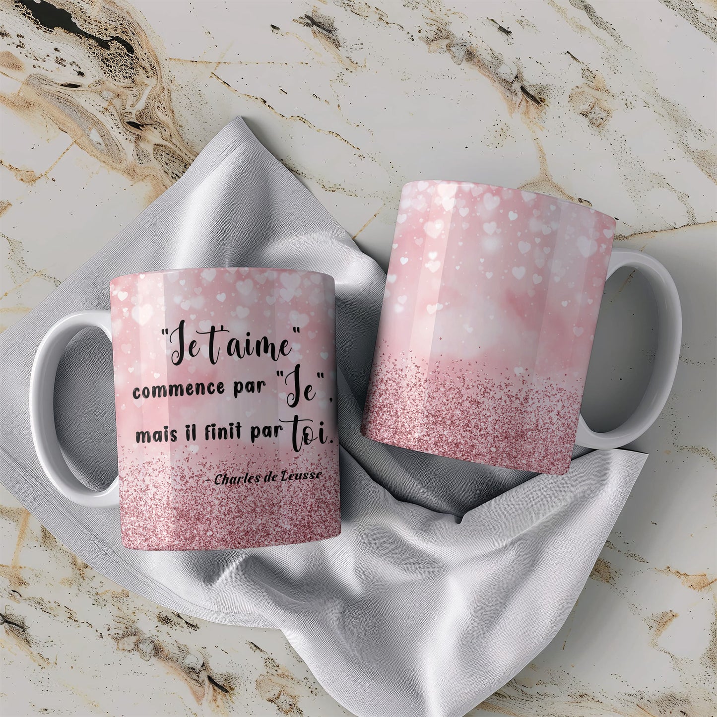 MUG de Saint-Valentin - L'amour en paillettes (1)