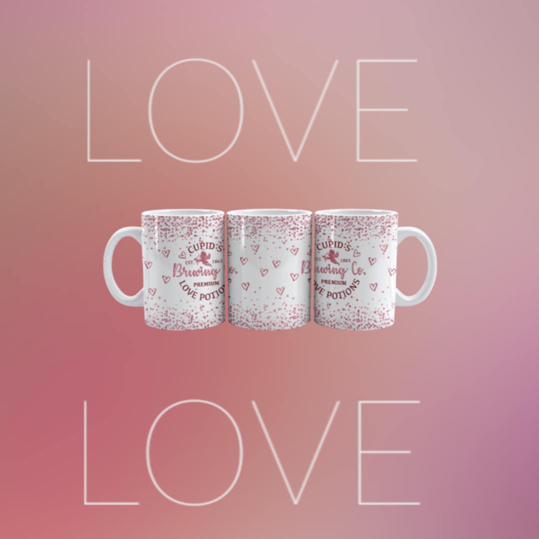MUG de Saint-Valentin - L'amour en paillettes (8)
