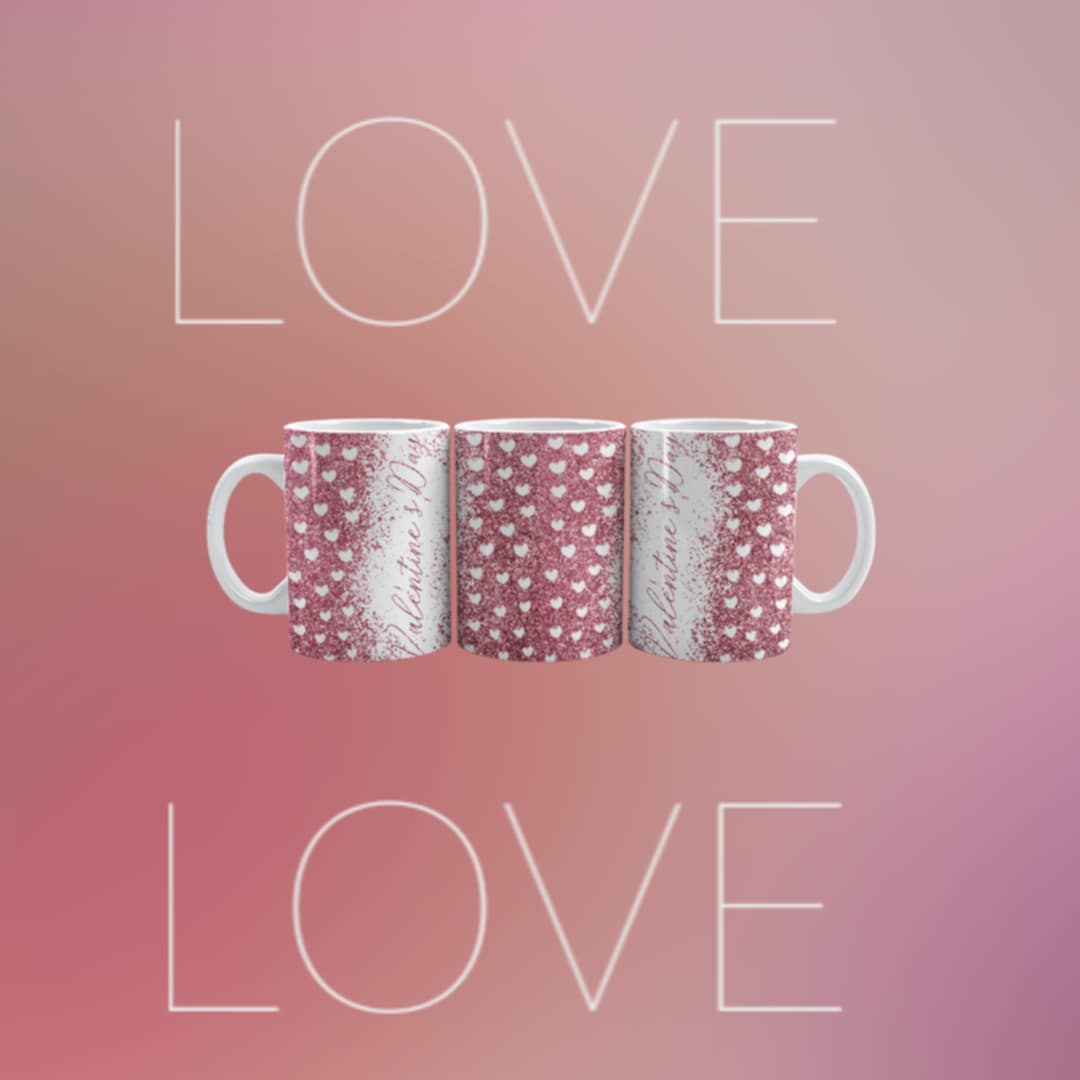 MUG de Saint-Valentin - L'amour en paillettes (4)